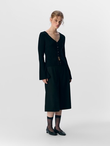 Wide Leg Pantalon à plis 'OBJLisa' OBJECT en noir