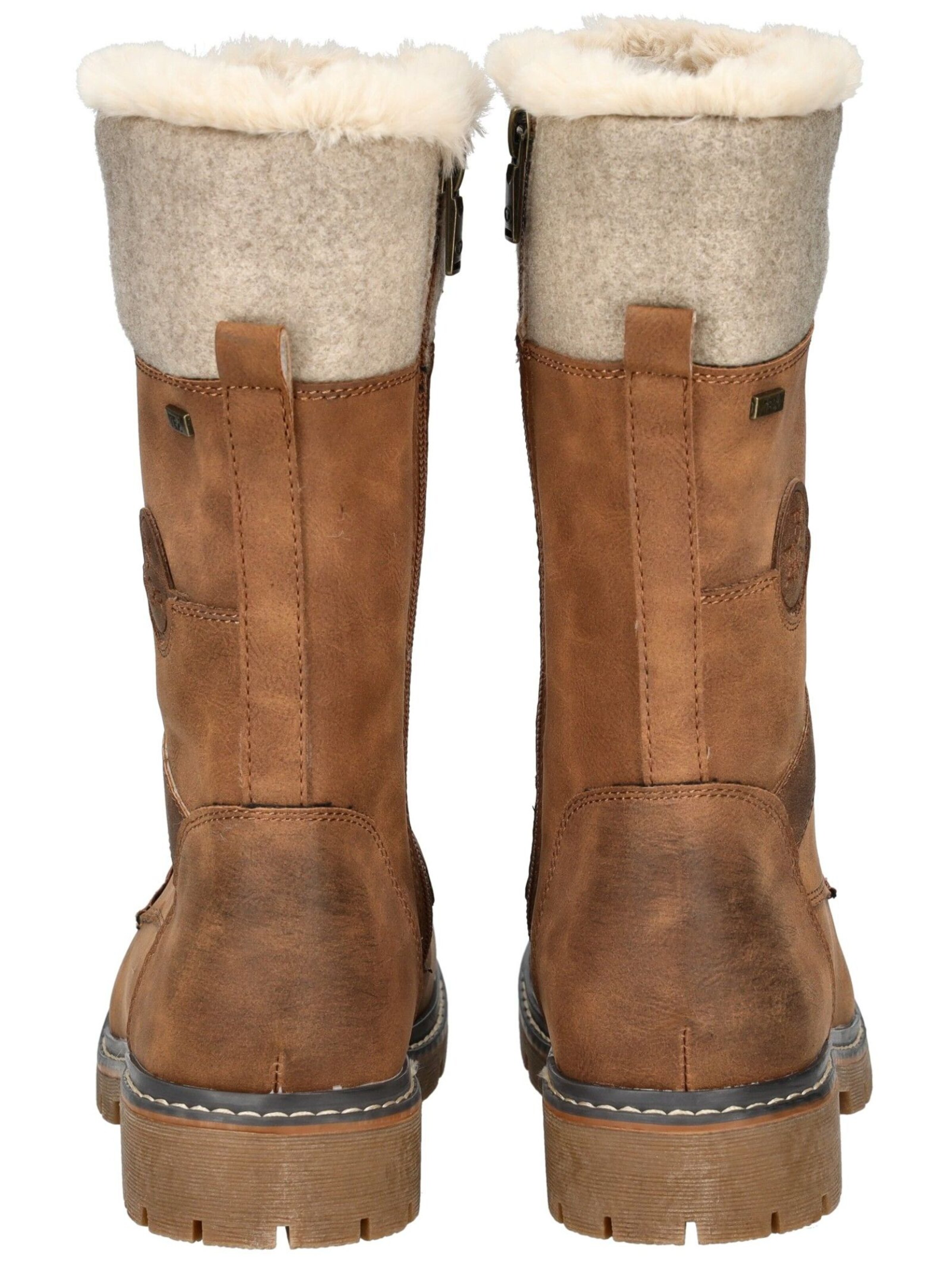 TOM TAILOR Lace-Up Boots in Brown