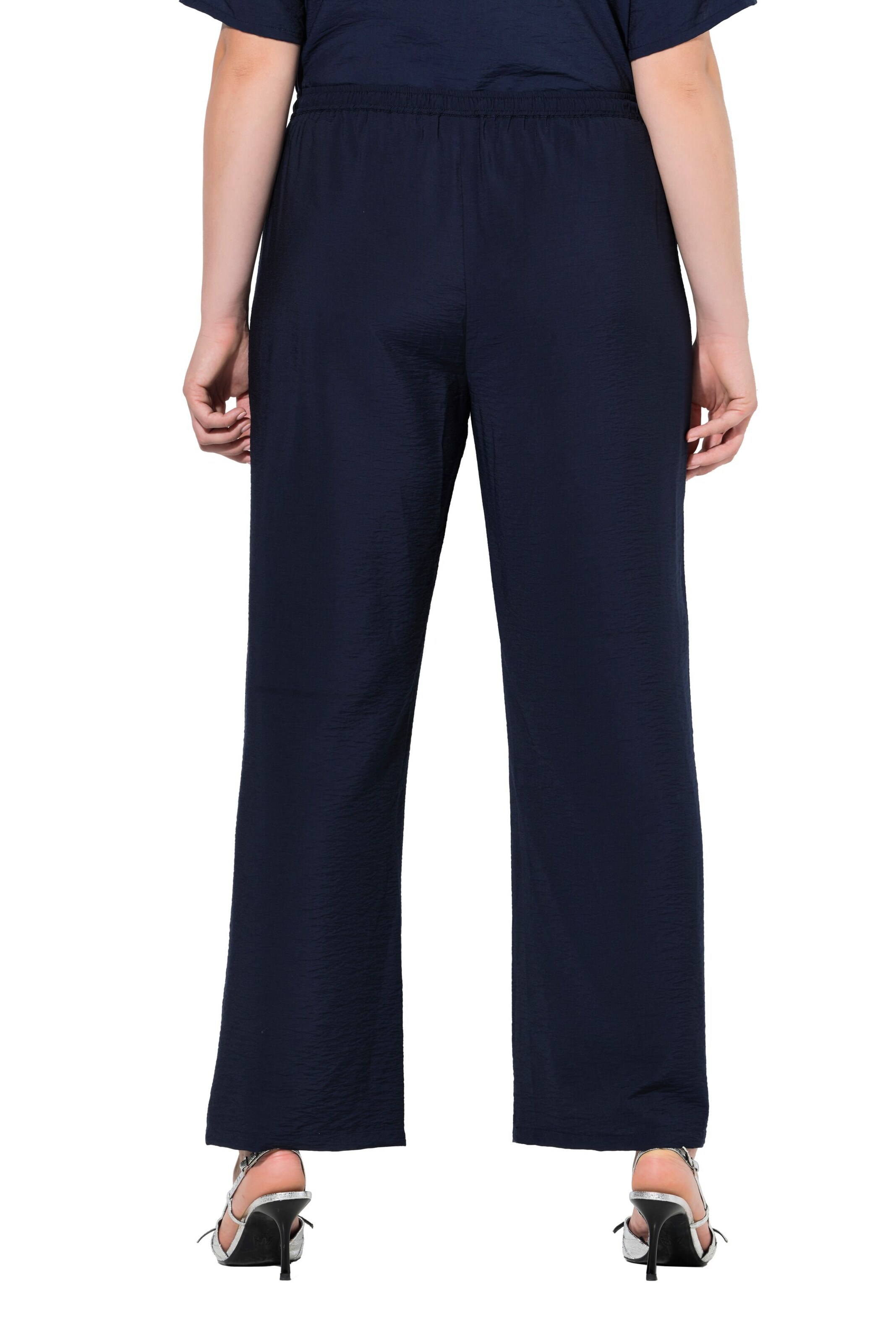 Ulla Popken Wide leg Broek in Blauw
