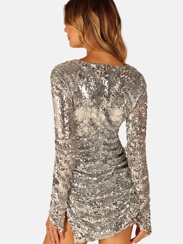 OW Collection Kleid in Silber