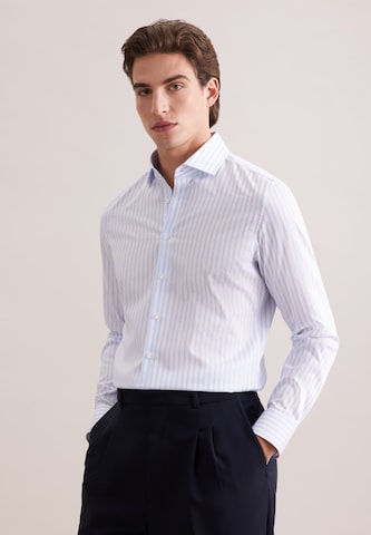 Coupe slim Chemise business 'CLASSIC ESSENTIALS' SEIDENSTICKER en bleu : devant