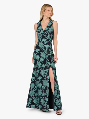 Adrianna Papell Evening dress 'Jacquard Sleeveless Gown' in Blue: front