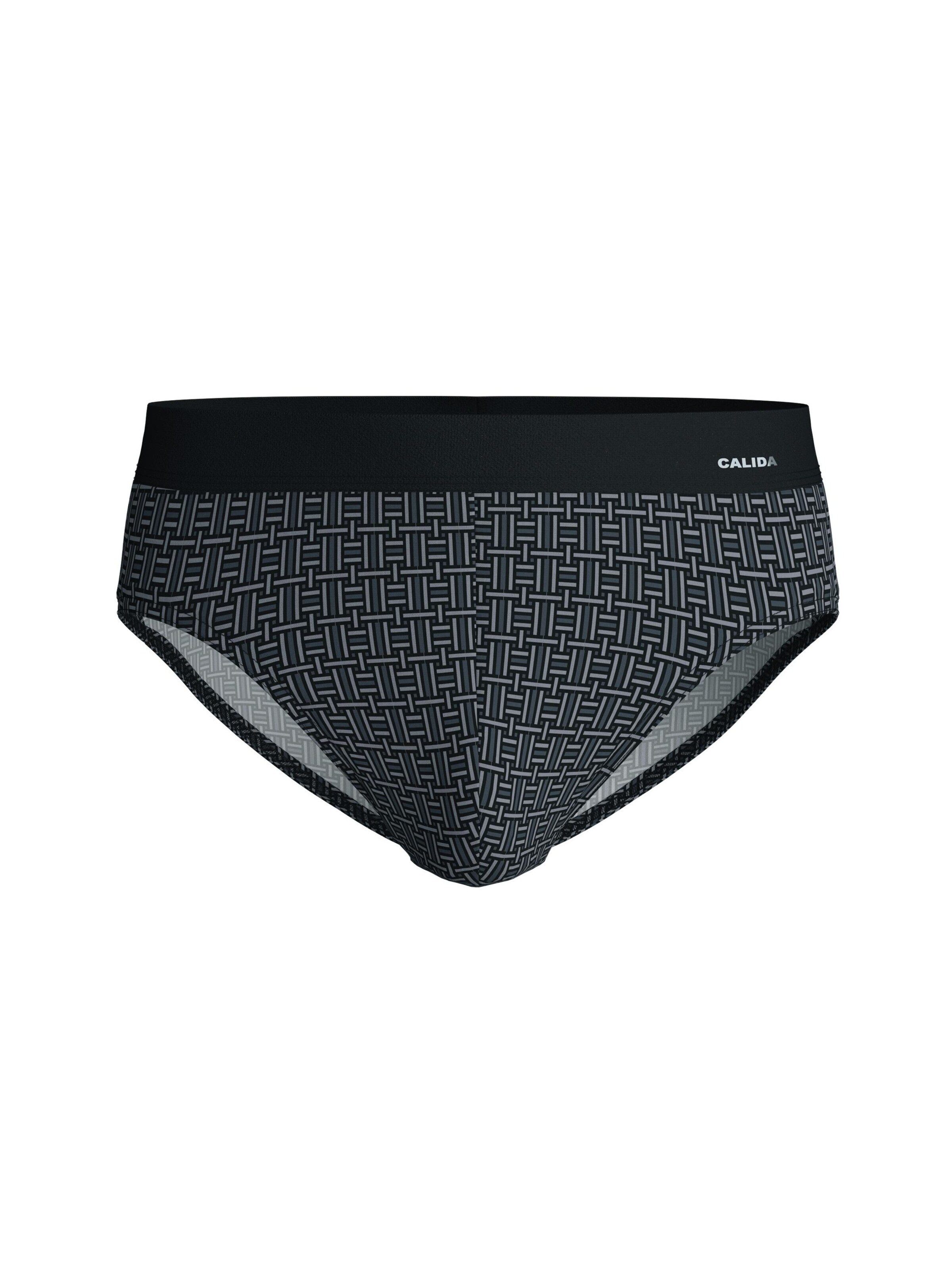 Slip 'Cotton Code Design' di CALIDA in nero: frontale
