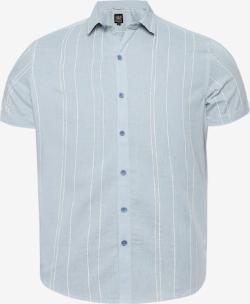 Campus Sutra Regular fit Button Up Shirt ' Kaiden ' in Blue: front