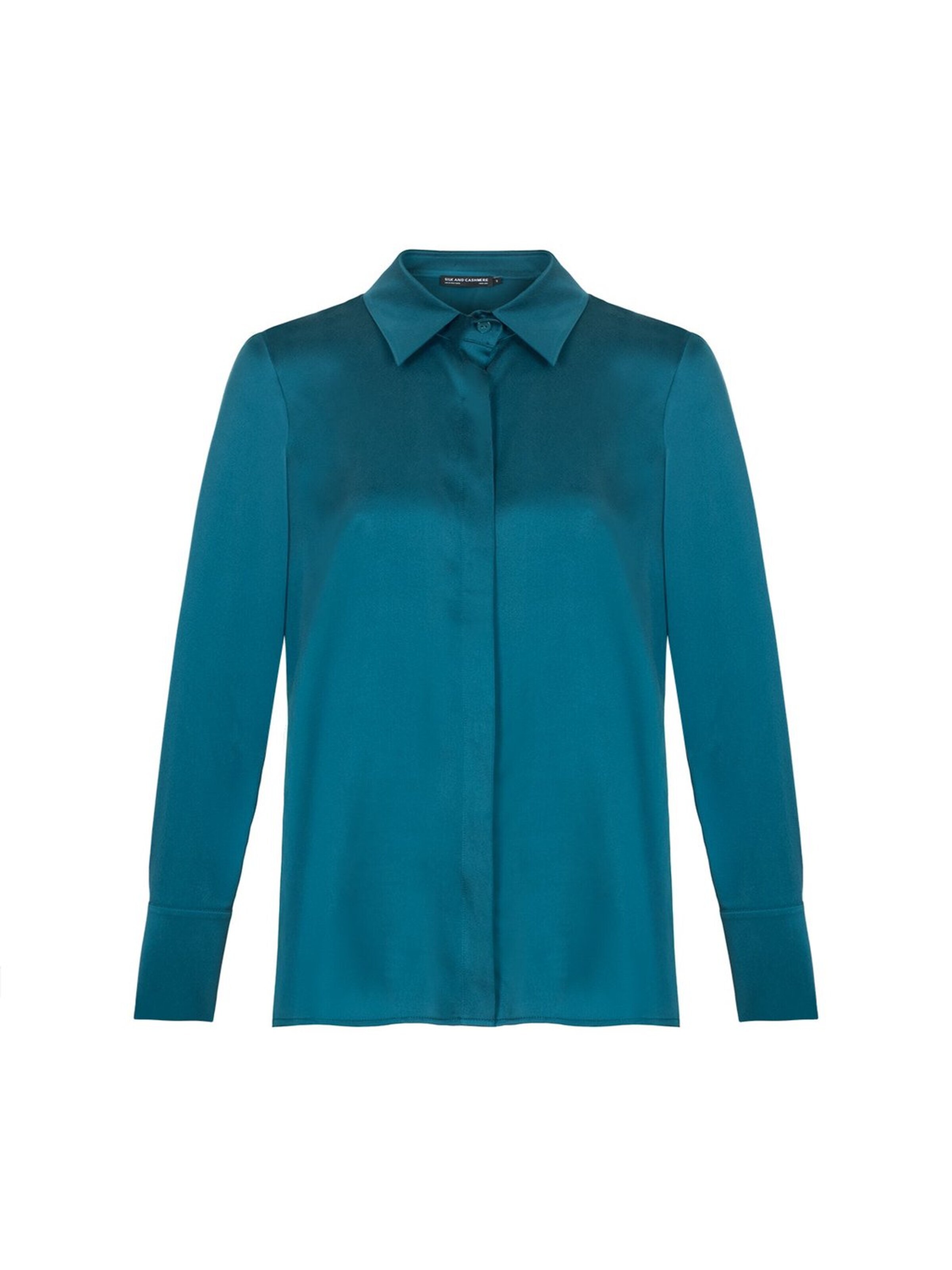 SILK & CASHMERE Shirt in Blauw