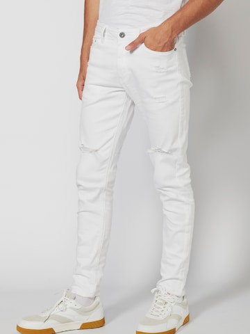 KOROSHI Regular Jeans i hvit: forside