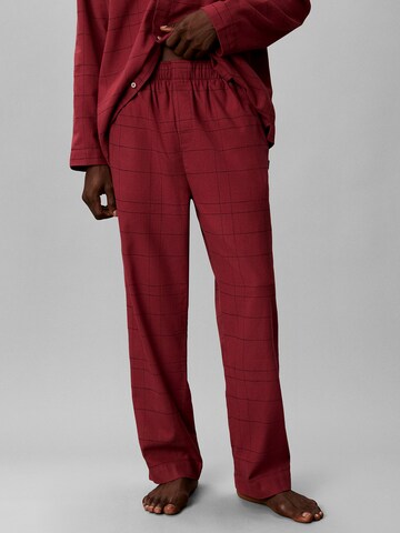 Regular Pyjama long Calvin Klein Underwear en rouge