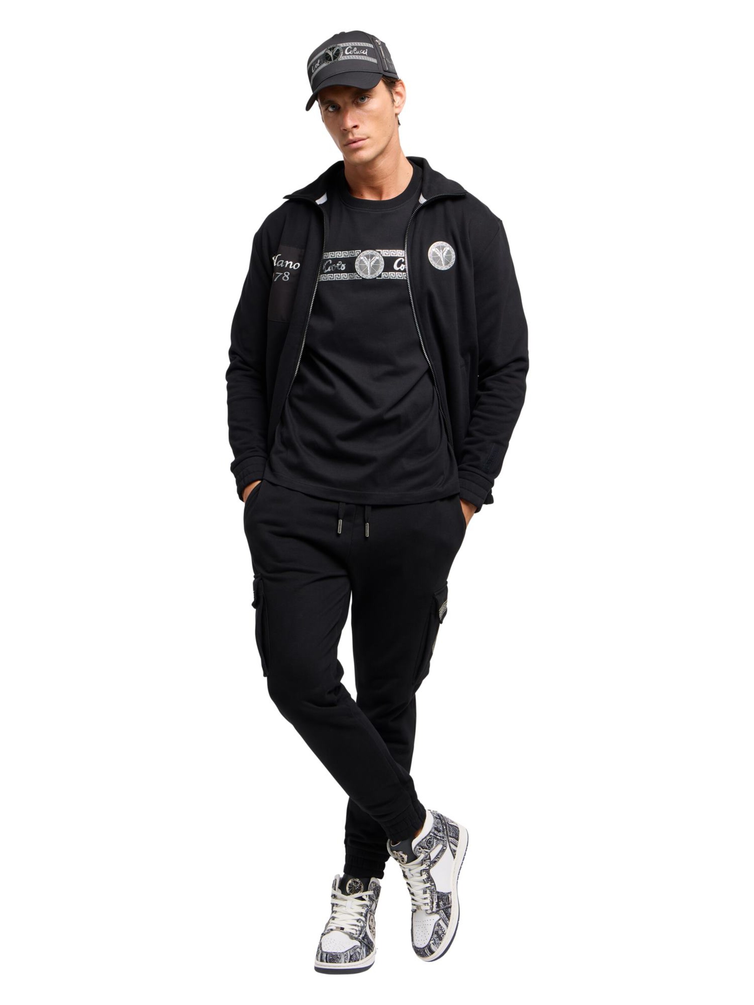 Carlo Colucci Shirt ' Di Pastena ' in Schwarz