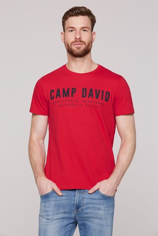 CAMP DAVID Shirt in Red: front