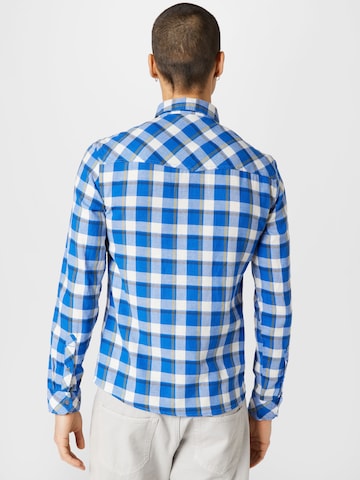 BLEND Slim fit Button Up Shirt in Blue