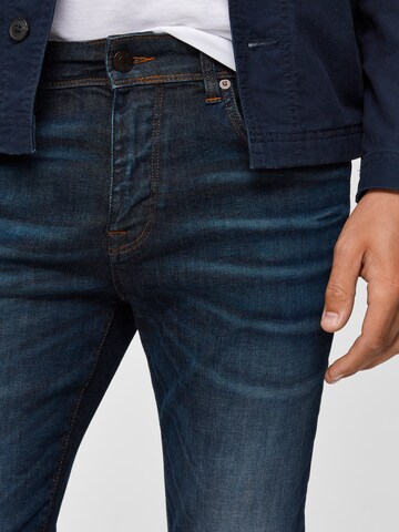 Coupe slim Jean 'LEON' SELECTED HOMME en bleu