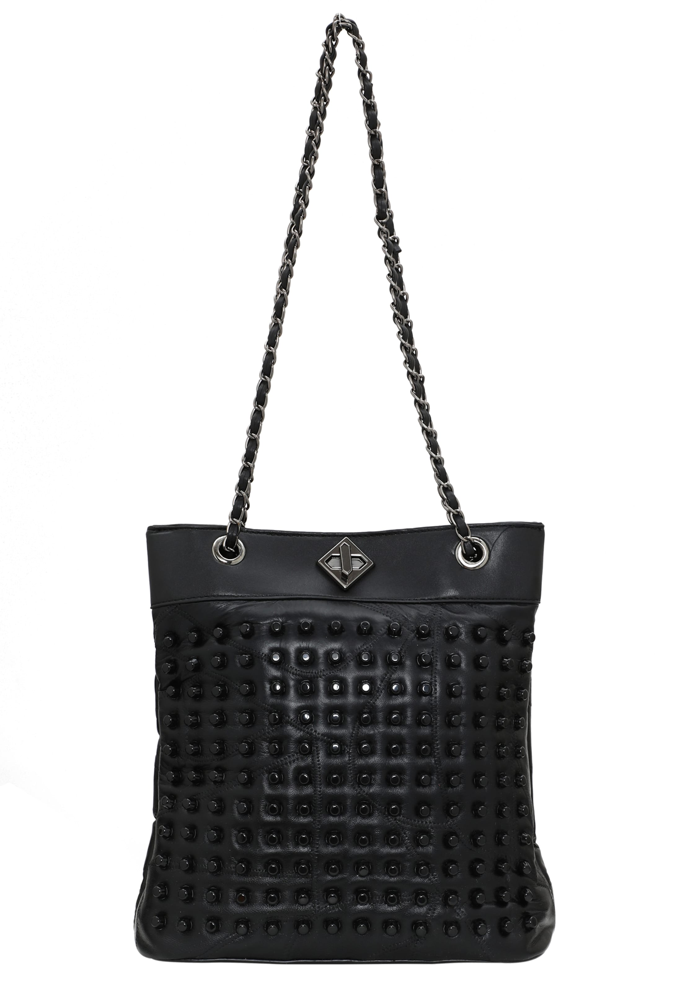 NAEMI - Mala de ombro em preto: frente