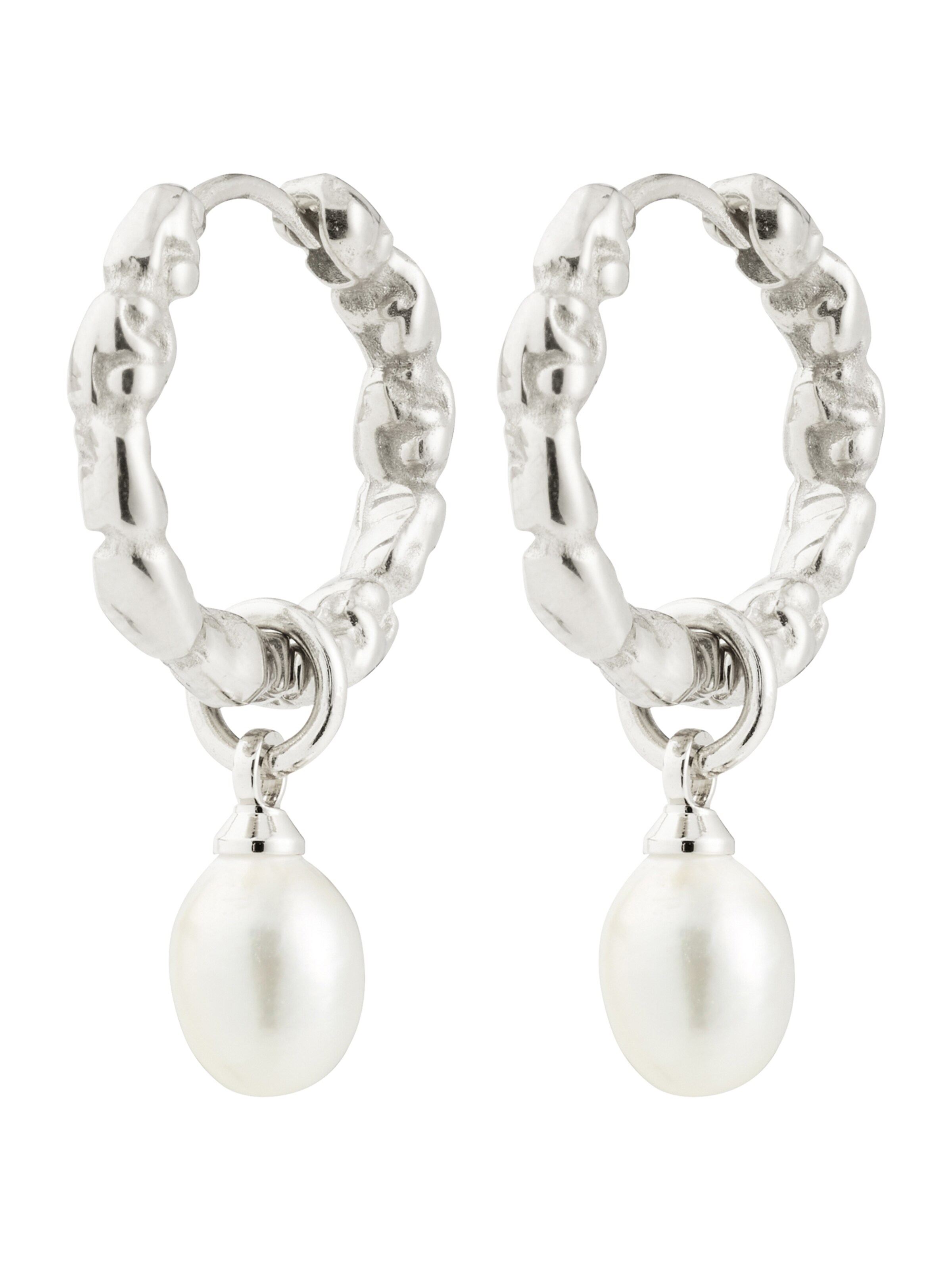 Boucles d'oreilles 'Shift' Pilgrim en argent : devant