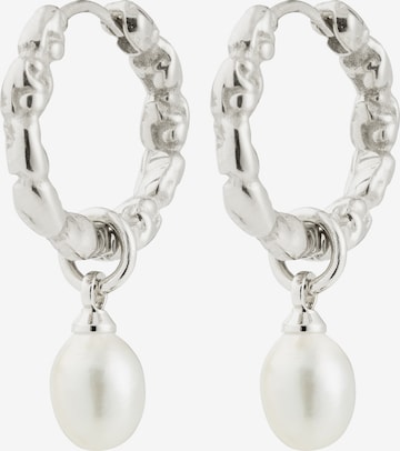 Pilgrim Oorbellen 'Shift' in Zilver: voorkant