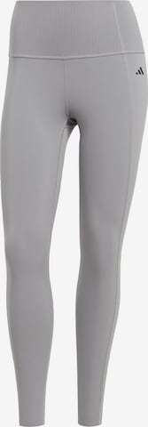 ADIDAS PERFORMANCE Skinny Workout Pants 'Optime Power' in Grey: front