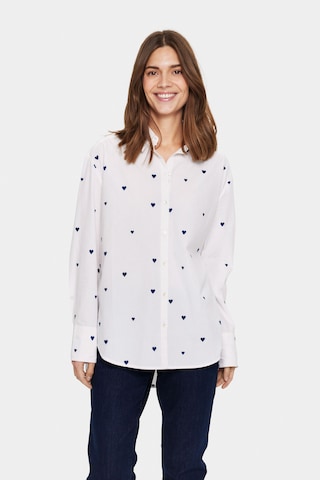 SAINT TROPEZ - Blusa 'Dianne' em branco: frente