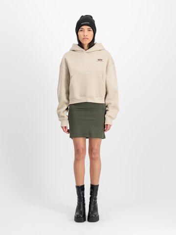 Sweat-shirt ALPHA INDUSTRIES en beige : devant