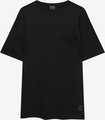 T-Shirt Pull&Bear en noir : devant