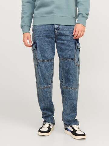 JACK & JONES Regular Cargo Jeans 'JJIEDDIE JJWADE' in Blue: front