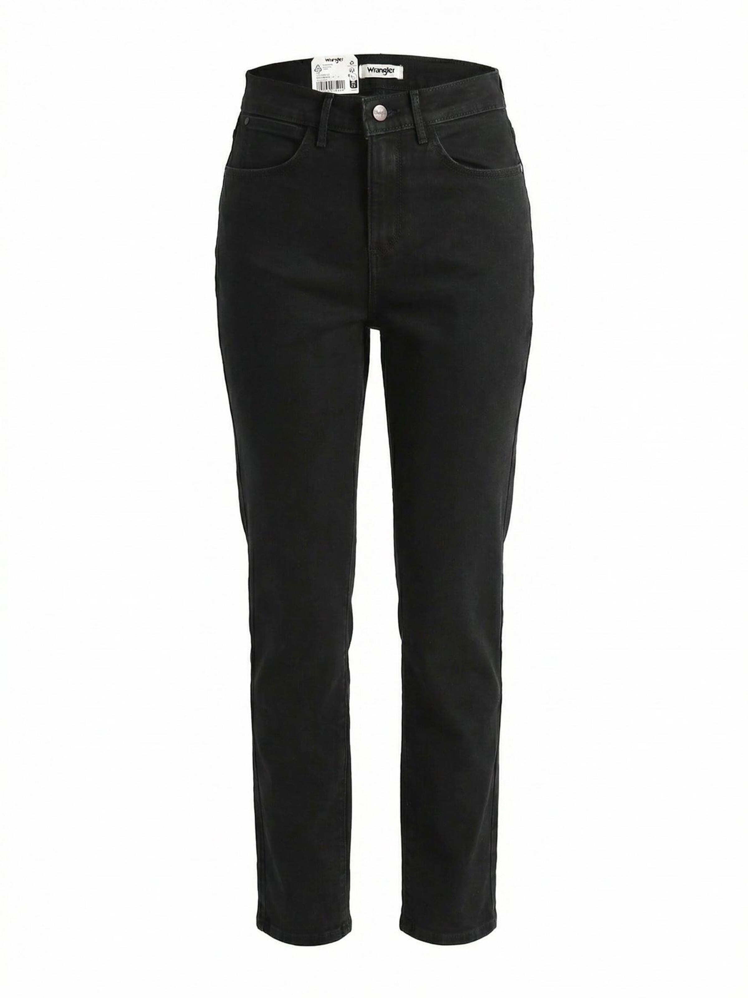WRANGLER - regular Vaquero 'STRAIGHT DRAINPIPE' en negro: frente