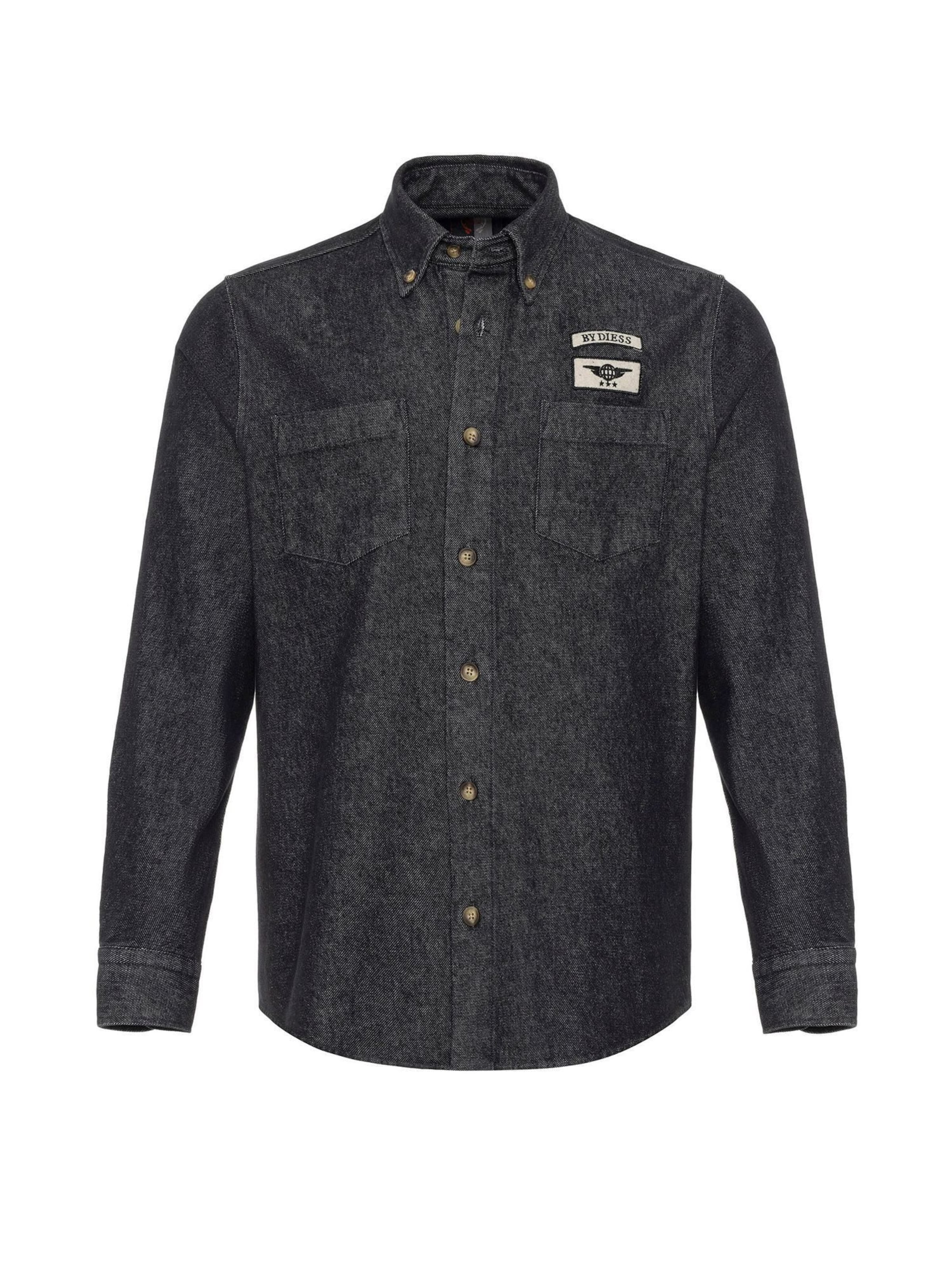 By Diess Collection Rovný strih Košeľa - Čierna: predná strana