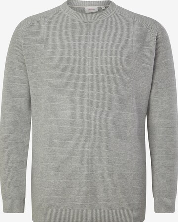 s.Oliver Men Big Sizes Sweater in Grey: front