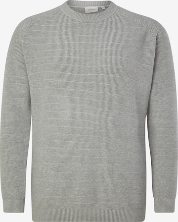 s.Oliver Men Big Sizes Sweater in Grey: front