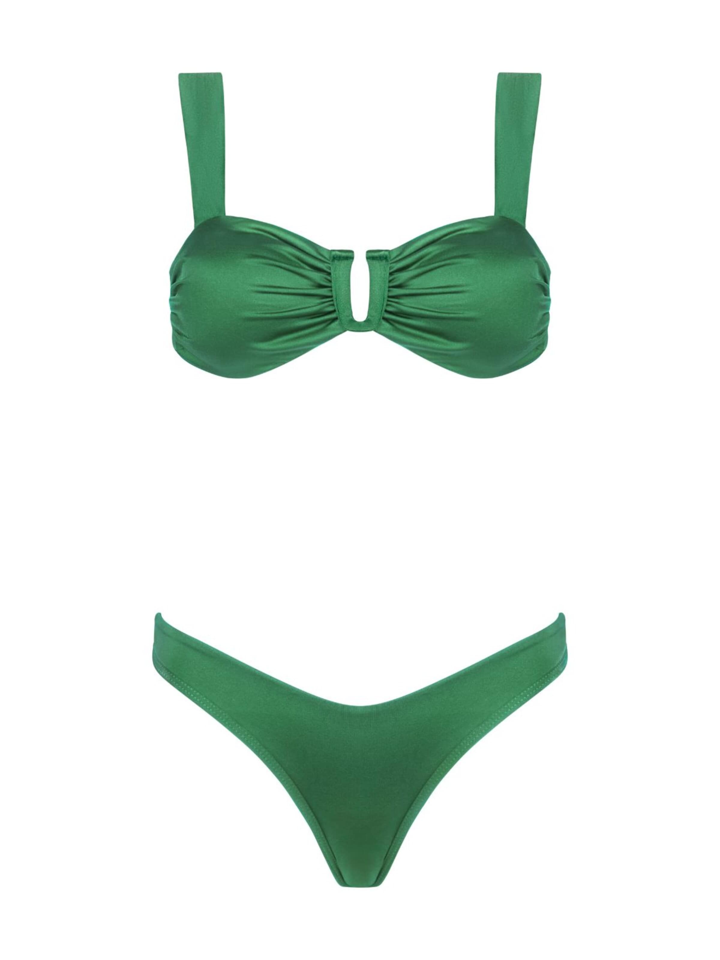 Balconnet Bikini 'Royale U Brazilian Bikini Set' Acuarela Brand en vert : devant