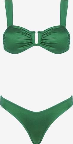 Acuarela Brand Bikini 'Royale U Brazilian Bikini Set' värissä vihreä: etupuoli