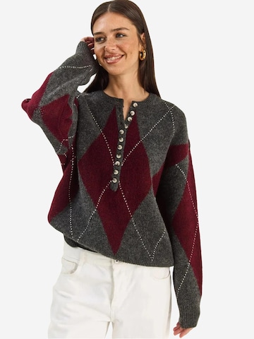 Bianco Lucci Pullover 'Pullover'‌‌‌‌‌‌‌ in Grau
