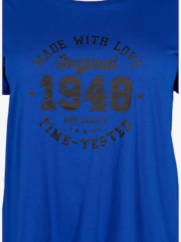 Zizzi T-Shirt 'Danna' in Blau