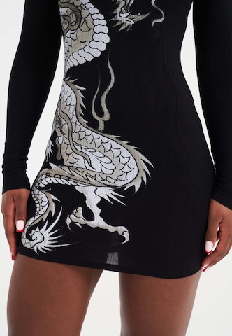 Robe 'Rotes Drachen' Ed Hardy en noir