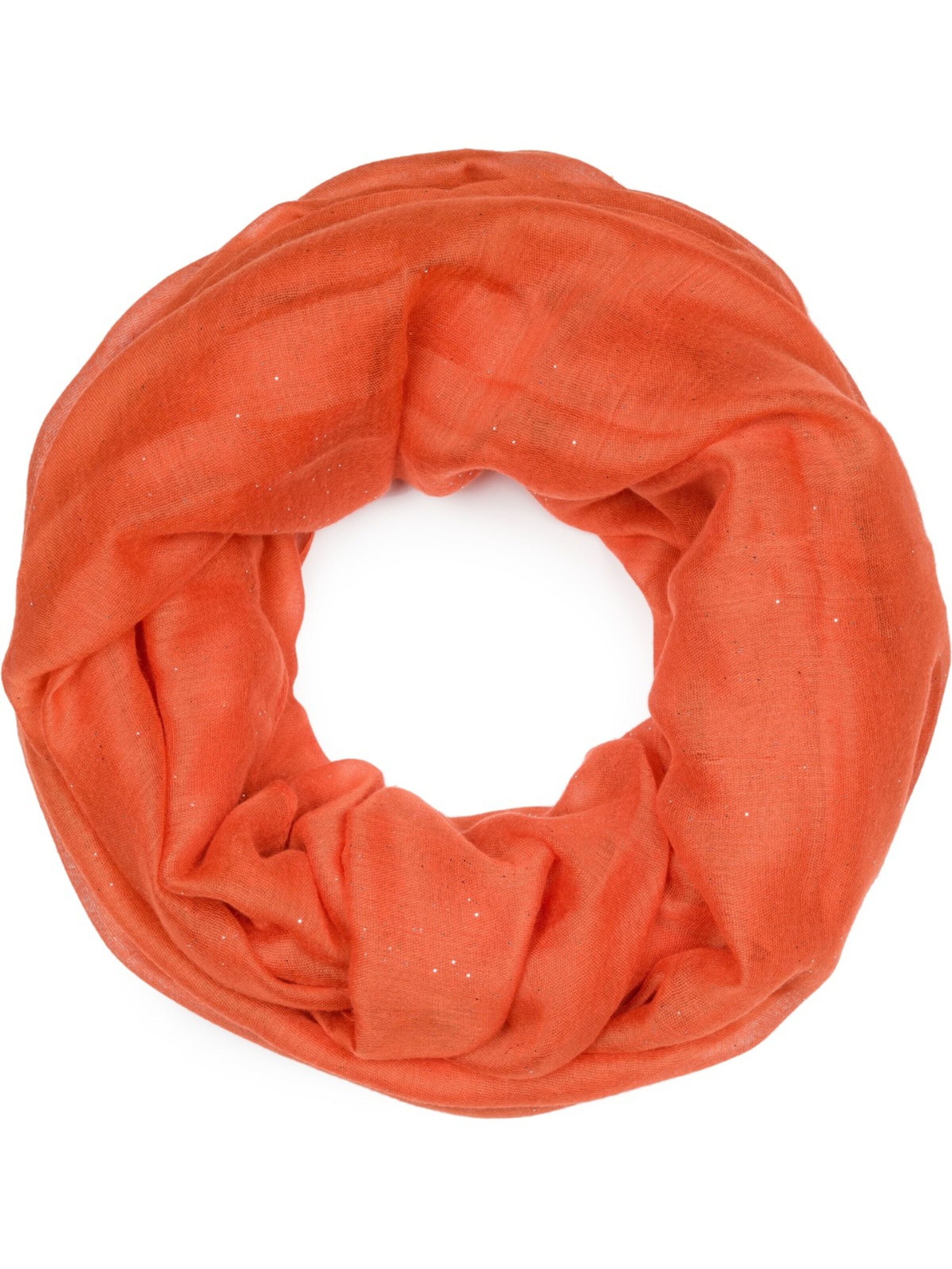 styleBREAKER Schlauchschal 'Loop mit Glitzer unifarben'‌‌‌‌‌‌‌‌‌ in One Size in orange, Produktansicht