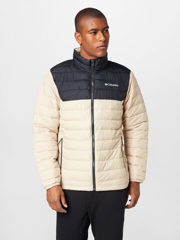 Veste outdoor COLUMBIA en beige : devant