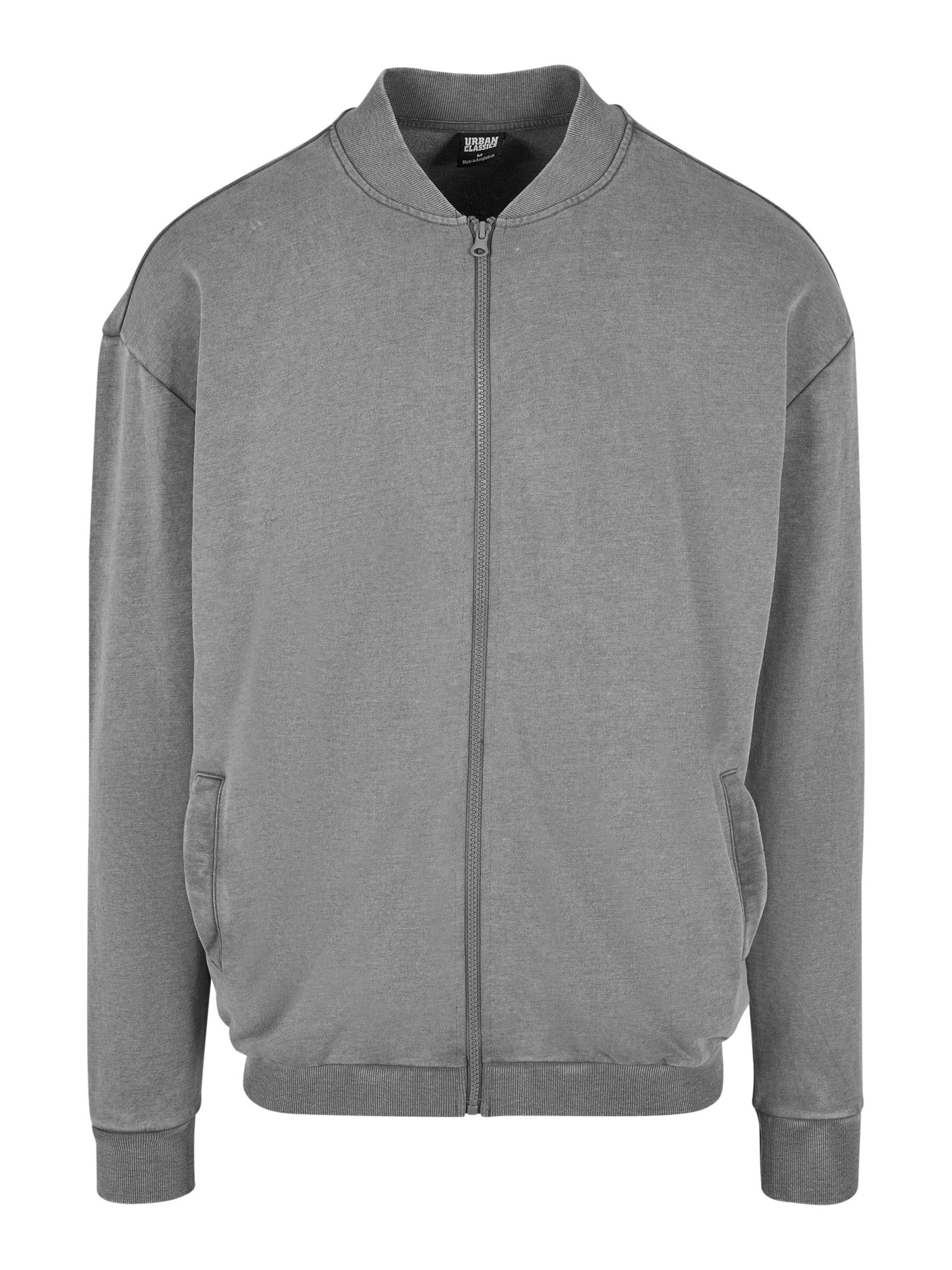 Urban Classics Sweat jacket in Grey: front