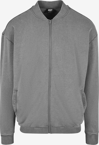 Urban Classics Zip-Up Hoodie in Grey: front