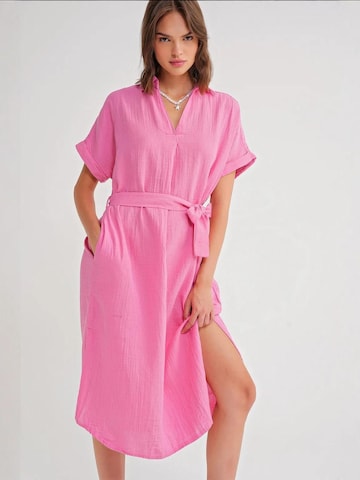 Abito camicia di MixRay in rosa: frontale