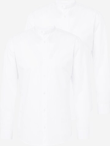 JACK & JONES Button Up Shirt 'JOE' in White: front