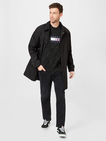 Tommy Jeans Sweater 'Tartan' in Black