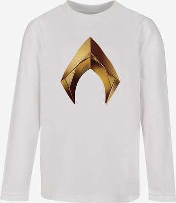 ABSOLUTE CULT Shirt 'Aquaman - Emblem' in Wit: voorkant