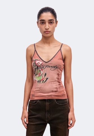 Ed Hardy Topp i brun: framsida