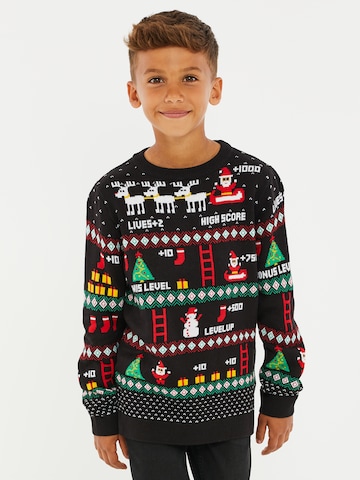 Threadboys Sweater 'Xmas' in Black: front