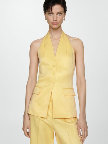 MANGO Suit Vest in Yellow: front