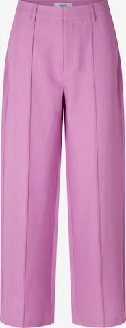 Regular Pantalon à plis 'Lelia' mbym en violet : devant