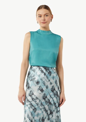 comma casual identity Top in Blauw: voorkant
