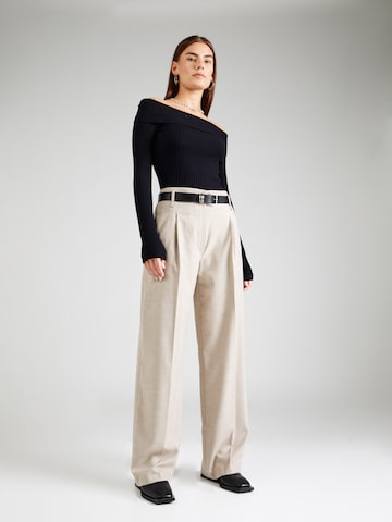 Wide leg Pantaloni con pieghe di GERRY WEBER in beige