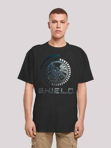 F4NT4STIC Shirt 'Marvel Avengers Shield Circuits' in Black: front