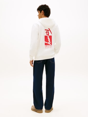 Tommy Jeans Mikina – bílá