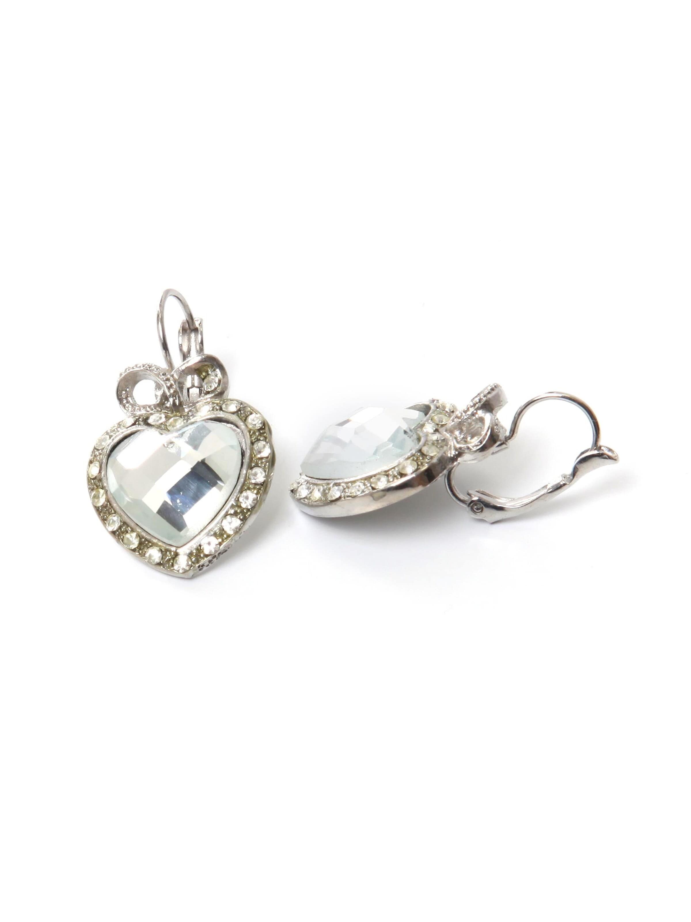 COLLEZIONE ALESSANDRO Earrings 'München' in Transparent: front