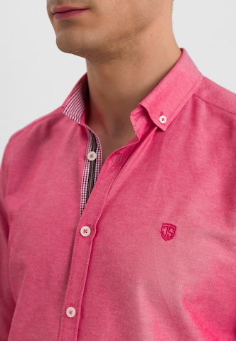 Jimmy Sanders - Ajuste estrecho Camisa en rosa
